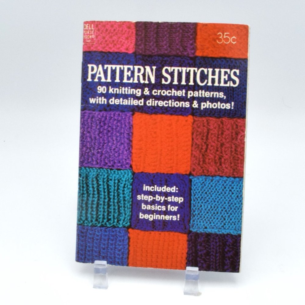 Vintage Pattern Stitches 90 Knitting & Crochet Stitches Booklet Grannycore